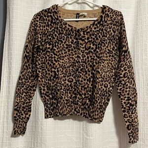 Cheetah print cardigan